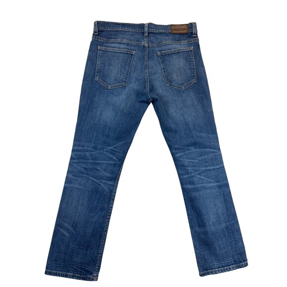 Alesbury Jeans Mens 35x30 Blue Denim Straight Fit Stretch Medium Wash - Picture 2 of 6